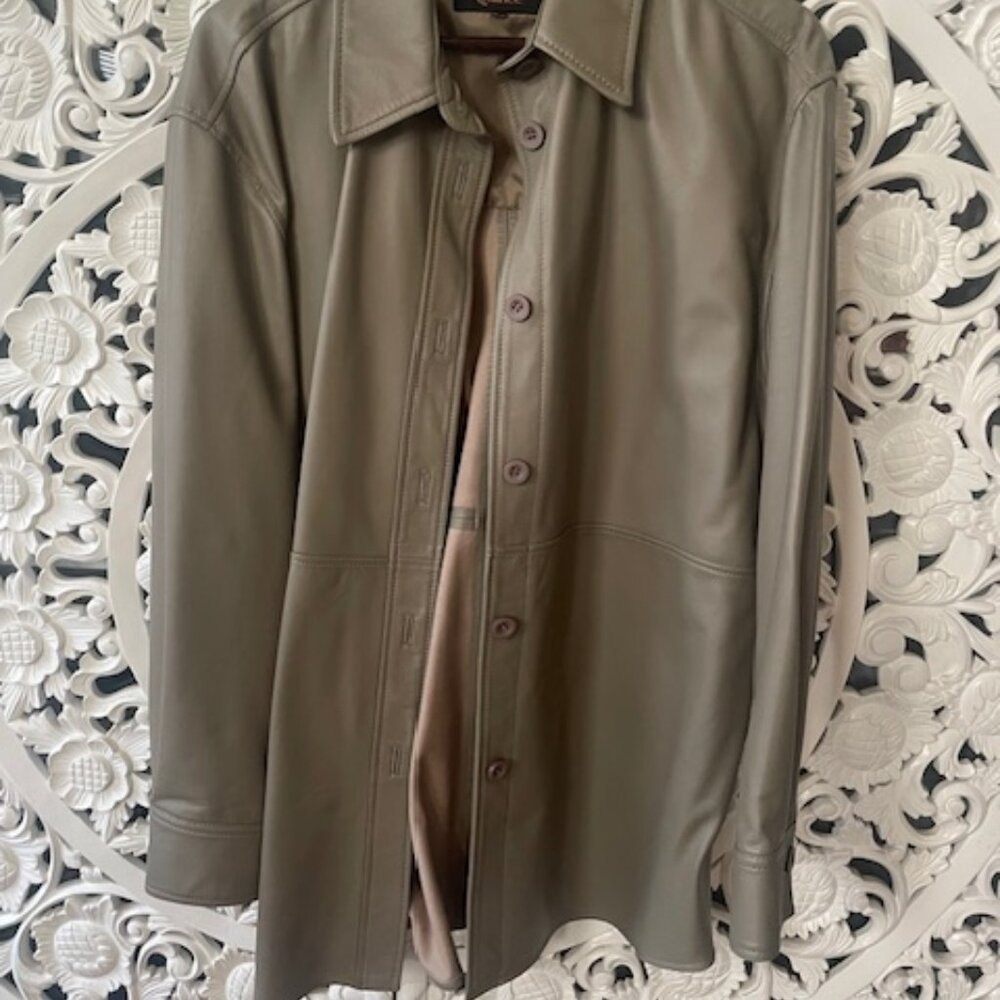 Quince Leather Shirt Jacket